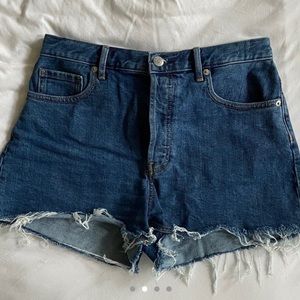 Everlane cheeky denim shorts, size 27